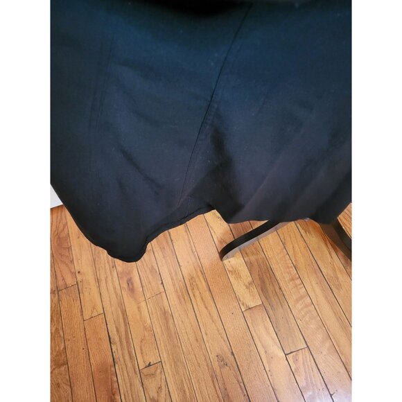 Black A Line Stretch Full Sweep Midi Skirt 10 Riding Skirt Old Money Minimalist - Picture 6 of 8